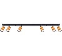 Sollux Lighting Winx lámpara de techo 6x10 W negro-cobre SL.1380