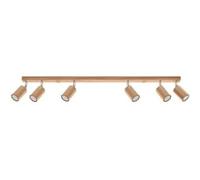Sollux Lighting Zeke Foco de Techo Octágono Barra Madera Roble, 6x GU10