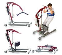 SOLMATS, Grúa enfermos, Grúa para personas mayores, Grúa electrica, 150 KG, Solmats Grúa dúo, Grúa dos en uno, Personas Mayores, Dos arneses incluidos, Fabricado en España