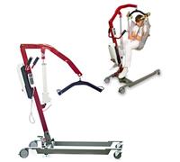 SOLMATS, Grúa para personas mayores, Hasta150 KG, Elevador de pacientes, Fabricado en España, Arnés professiona incluido, Personas Mayores, Segura, Plegable, Fácil de Usar