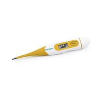 SOLMIRA Termómetro Digital Amarillo, Alta Precisión, a Prueba de Agua, Medición Axilar, Rectal u Oral, Apto para Bebes, Niños y Adultos