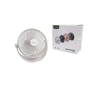 SOLMIRA Ventilador de Escritorio Blanco con Batería Recargable USB Tipo C Portatil Inalámbrico, Certificado CE y RoHS
