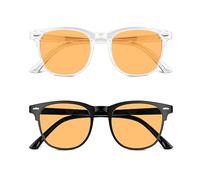 Solmoon Gafas Luz Azul Hombre y Mujer Gaming | Gafas Bloqueo Luz Azul | GAFAS para Ordenador | GafaS filtro luz azul l Anteojos para PC GAfas LUZ AZUL Mujer sin graduar Lente Amarilla