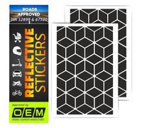 SOLNIT Adhesivo reflectante DIN 67520 y ECE 104, fabricado con Ora fol 5600, autoadhesivo, impermeable, resistente a los rayos UV, para remolque de coche, motocicleta, bicicleta, casco (Negro, 110)