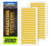 SOLNIT DIN67520 - Adhesivo reflector para llanta de bicicleta, 26/27,5/28/29 pulgadas, diseño de ojos de gato para bicicleta, lámina reflectante para rueda delantera, material de grado diamante