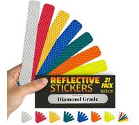 SOLNIT DIN67520 ECE104 - Cinta Reflectante Reflectante de Seguridad Impermeable para Coches, Motos, Casco de Bicicleta, Fabricado con Grado Diamond (