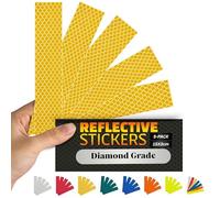 SOLNIT DIN67520 ECE104 - Cinta Reflectante Reflectante de Seguridad Impermeable para Coches, Motos, Casco de Bicicleta, Fabricado con Diamond Grade S Pieza 30 mm x 152 mm (Amarillo 4091)