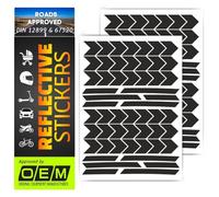 SOLNIT DIN67520 ECE104 fabricado con O rafol 5600 reflectores cinta adhesiva impermeable colgante niños coche moto casco llantas bicicleta reflexión ojos de gato 108 unidades (negro)