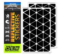 SOLNIT DIN67520 ECE104 fabricado con O rafol 5600 reflectores cinta adhesiva impermeable colgante niños coche moto casco llantas bicicleta reflexión ojos de gato 96 unidades (negro)