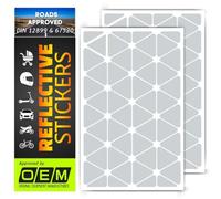 SOLNIT DIN67520 ECE104 fabricado con O rafol 5600 reflectores cinta adhesiva impermeable colgante niños coche moto casco llantas bicicleta reflexión ojos de gato 96 unidades (blanco)