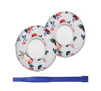 Solo 2/3 almohadillas inalámbricas de repuesto de piel proteína y espuma viscoelástica compatible con auriculares inalámbricos Beats by Dr. Dre Solo 2.0 Solo3 (blanco floral)