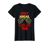 Solo Abigail se Parece a Este Divertido Nombre de Abigail Camiseta gráfica económica, Mujer, Negro, S