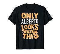 Solo Alberto se Parece a Este Gracioso Nombre de Alberto Camiseta gráfica económica, Hombre, Negro, S