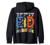 Solo aquí para Decir Eid Mubarak Islámico Holiday Muslim Sudadera con Capucha
