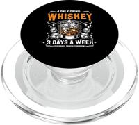 Solo Bebo Whisky 3 días a la Semana Ayer Hoy Mañana PopSockets PopGrip para MagSafe