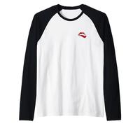 Sólo Bésame Podemos Hablar Más Tarde Beso Dulce San Valentín Camiseta Manga Raglan