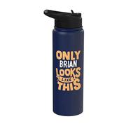 Solo Brian parece este divertido nombre Brian personalizado Stainless Steel Insulated Water Bottle