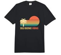 Solo Buenas Vibras Sol Retro Paisaje Bohemio Motivación Comfort Colors Adult Heavyweight T-Shirt