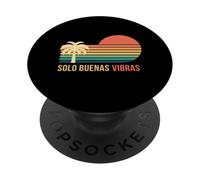 Solo Buenas Vibras Sol Retro Paisaje Bohemio Motivación PopSockets PopGrip Adhesivo