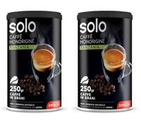 SOLO - Caffè Monorigine Tanzania, Café en Grano Tostado, 250 g, 100% Robusta Natural (Paquete de 2)
