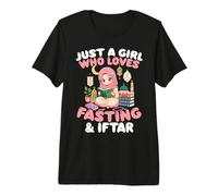 Solo Chica Le Encanta Ayunar Iftar Musulmán Ramadán Camiseta Premium