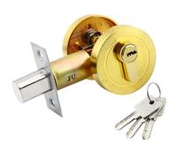 Solo cilindro perno muerto puerta redonda cerradura llave entrada tormenta acero inoxidable para 35 50 mm puerta frontal baño dormitorio cerradura redonda