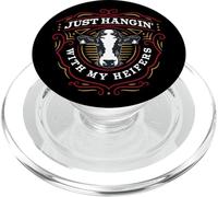 Solo Colgando con MIS HEIFERS Funny Cow Farm Friends Meme PopSockets PopGrip para MagSafe