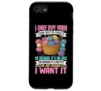 Solo compro lana cuando la necesito para divertirme tejiendo Carcasa para iPhone SE (2020) / 7 / 8