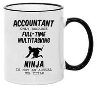 Solo Contable Porque Ninja No Es Un Puesto De Trabajo Real Tazas De Desayuno Con Asa Taza Duradero Tazas De Cerámica Para Escuela Bebidas Frías Y Calientes Cacao 330Ml