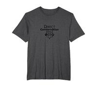 Solo conversación Directa: declaración de comunicación Minimalista Camiseta, Hombre Tallas Grandes, Jaspeado Oscuro, 3X Alto