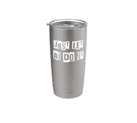 Solo deja que Ai lo haga divertido perezoso Vaso térmico de acero inoxidable de doble pared