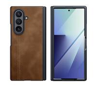 Solo Diseñado para Samsung Galaxy Z Fold 7 Funda, Protector De Pantalla, Soporte Oculto Incorporado, Funda Delgada De Cuerpo Completo A Prueba De Golpes para Galaxy Z Fold 7 (Marrón)
