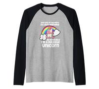 Solo el 10% del Mundo es un Unicornio zurdo Camiseta Manga Raglan