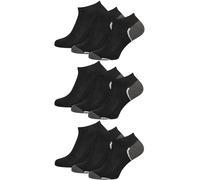 Solo el pack de 9 zapatillas deportivas de algodón transpirable calcetines cortos deportivos con suela acolchada para hombre