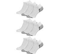 Solo el pack de 9 zapatillas deportivas de algodón transpirable calcetines cortos deportivos con suela acolchada para hombre