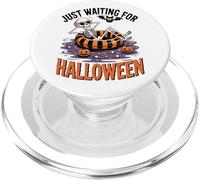 Solo Esperando a Halloween Funny Skeleton Summer Spooky Kids PopSockets PopGrip para MagSafe
