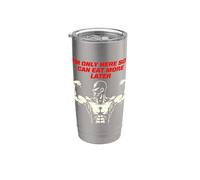 Solo estoy aquí, así que puedo comer más tarde Fitness Fitness Workout Gym Vaso térmico de acero inoxidable de doble pared