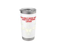 Solo estoy aquí, así que puedo comer más tarde Fitness Fitness Workout Gym Vaso térmico de acero inoxidable de doble pared