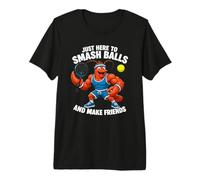 Solo Estoy Aquí para Dar Golpes Y Hacer Amigos - Padel Camiseta Premium