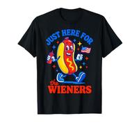 Solo estoy aquí para el divertido hot dog del 4 de julio de Wiener Camiseta