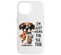 Solo estoy aquí para el humor del perro de comida Carcasa para iPhone 14