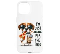 Solo estoy aquí para el humor del perro de comida Carcasa para iPhone 15
