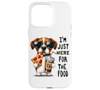 Solo estoy aquí para el humor del perro de comida Carcasa para iPhone 15 Pro Max