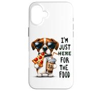 Solo estoy aquí para el humor del perro de comida Carcasa para iPhone 16 Plus
