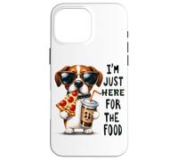 Solo estoy aquí para el humor del perro de comida Carcasa para iPhone 16 Pro Max