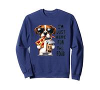 Solo estoy aquí para el humor del perro de comida Sudadera