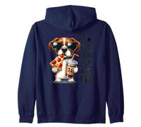 Solo estoy aquí para el humor del perro de comida Sudadera con Capucha