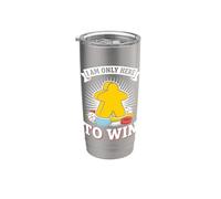 Solo estoy aquí para ganar un jugador de juego de mesa Vaso térmico de acero inoxidable de doble pared