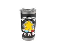 Solo estoy aquí para ganar un jugador de juego de mesa Vaso térmico de acero inoxidable de doble pared