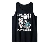 Solo Estoy aquí para Jugar Euchre Camiseta sin Mangas